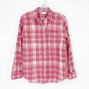 Gap Boyfriend Fit Plaid Shirt Size Medium